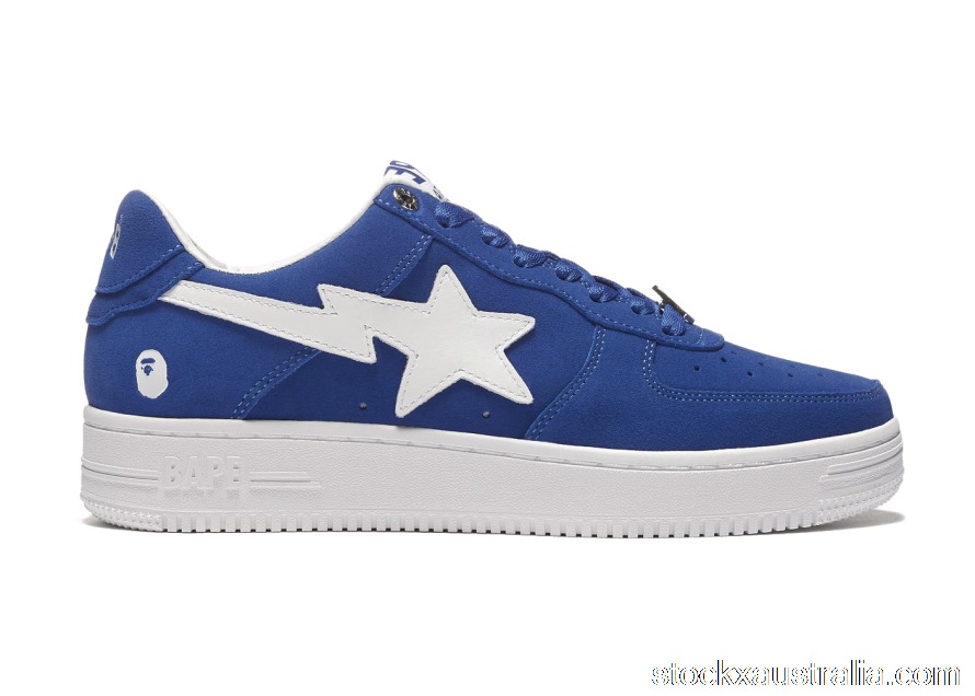 A Bathing Ape Bape Sta Low Blue Suede 001FWH201047_BLU QH