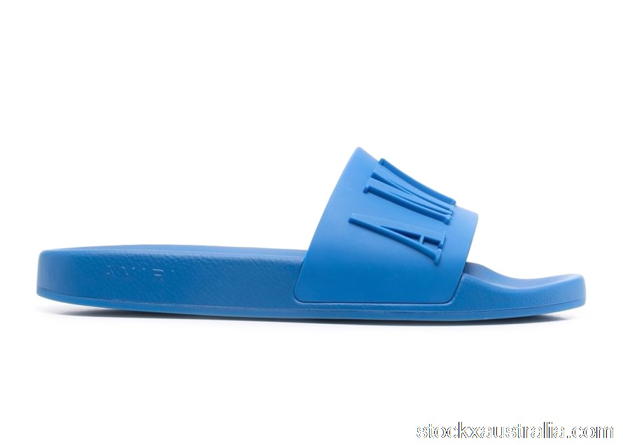 AMIRI Pool Slide Debossed Royal Blue MFF001459 QH