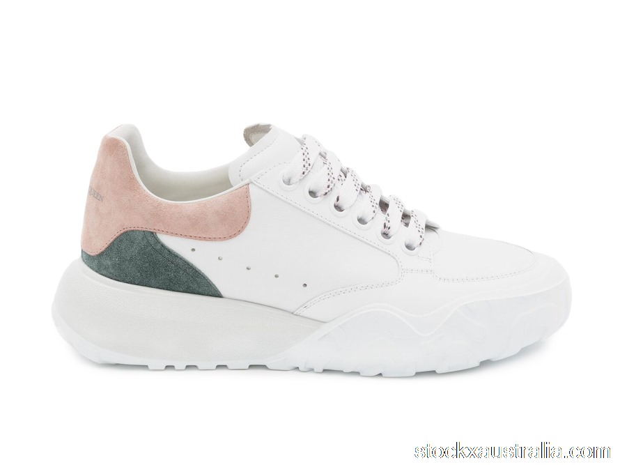 Alexander McQueen Court Trainer White Taffy Blue Shell Pink (W) 633914WIA9C9914 QH