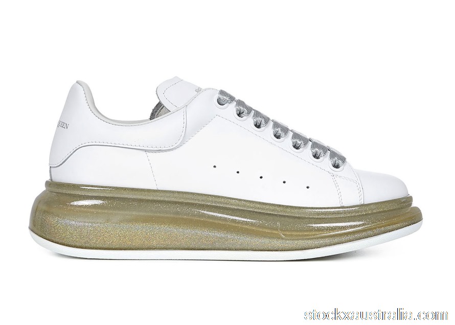 Alexander McQueen Court Trainers Gold Translucent 634151WHWKV9596 QH