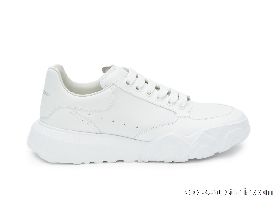 Alexander McQueen Court Trainers White Leather 634619WIA989000 QH