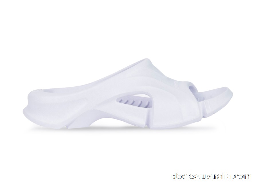 Balenciaga Mold Slide Sandal White (W) 653873W3CE29000 QH