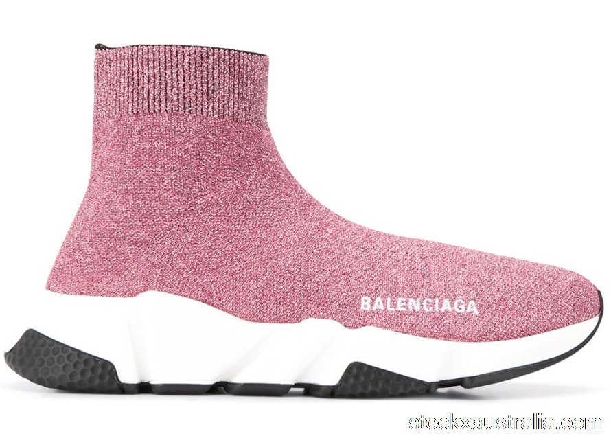 Balenciaga Speed Lurex Knit Metallic Pink (W) 593698W06825961 QH