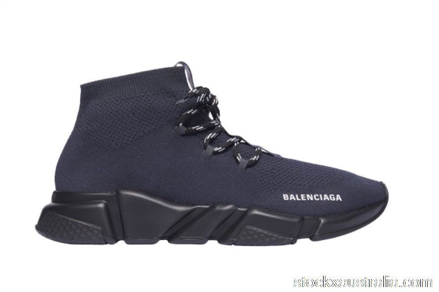 Balenciaga Speed Trainer Lace Up Gris Acier 585030W1HP01249 QH