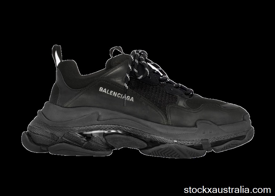 Balenciaga Triple S Clear Sole Black 541624W2FB11000 QH