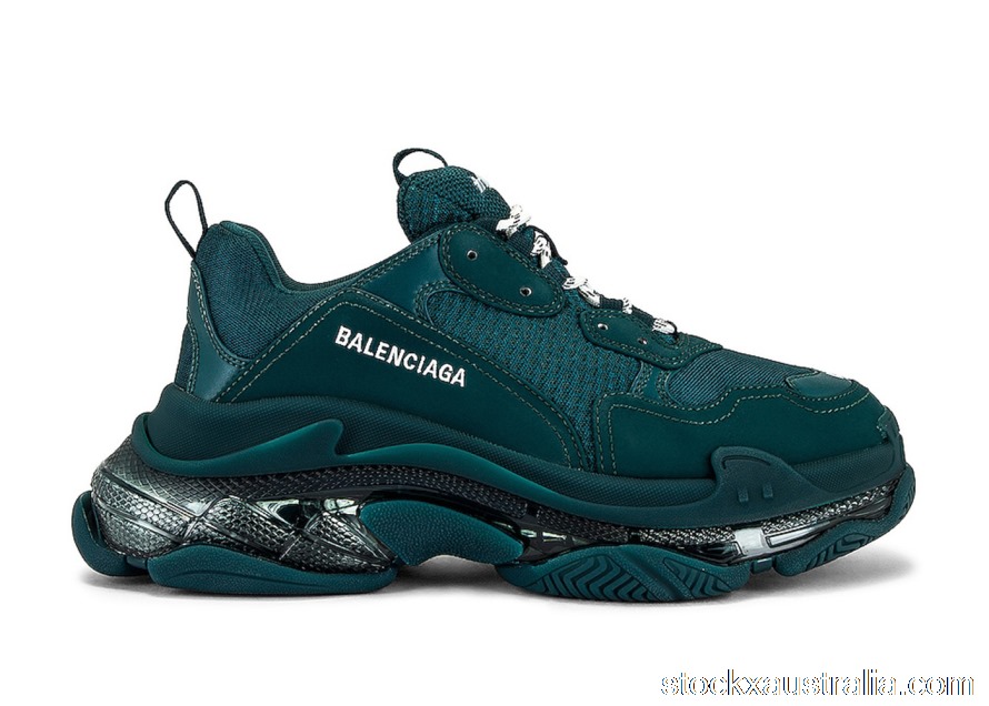 Balenciaga Triple S Clear Sole Full Dark Green 541624W2GA13210 QH