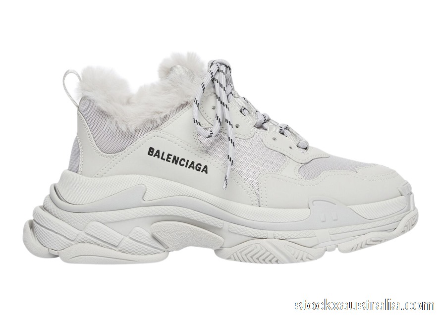 Balenciaga Triple S Fake Fur Grey (W) 668562W3CQ51210 QH