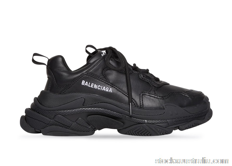 Balenciaga Triple S Synthetic Leather Triple Black (W) 524039W2FA51000 QH