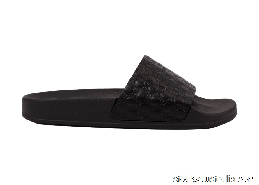 Balmain Calypso Embossed Slide Black SN3C169LSMB BLK QH
