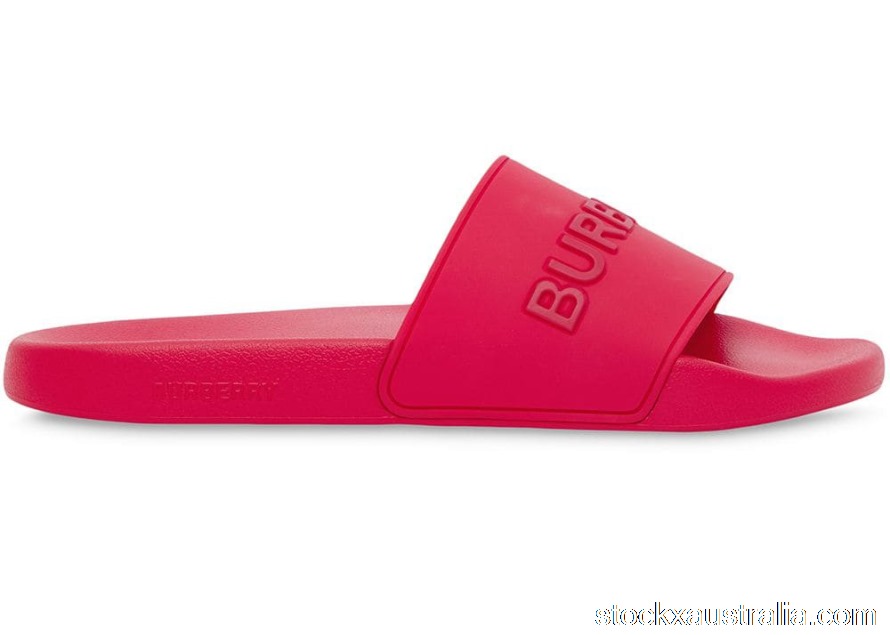 Burberry Embossed Logo Slides Bright Red 80417371 QH