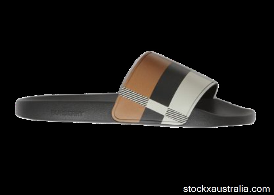 Burberry Embossed Logo Slides Camel Check 80436721 QH