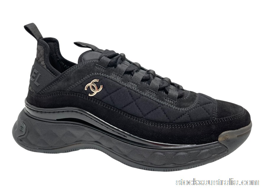 Chanel Low Top Trainer Black Suede G38501 Y55619 K3542 QH