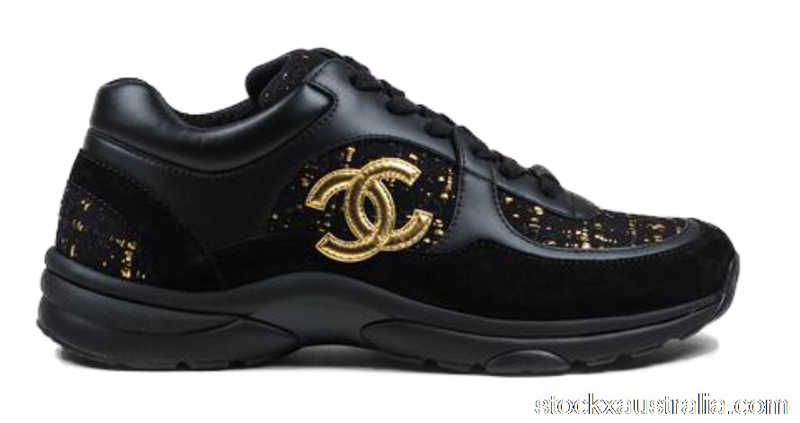 Chanel Low Top Trainer CC Suede Tweed QH