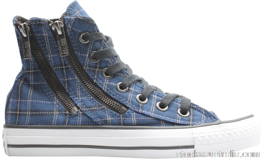 Converse Chuck Taylor All-Star Hi Double Zip Blue Plaid (W) 549573C QH