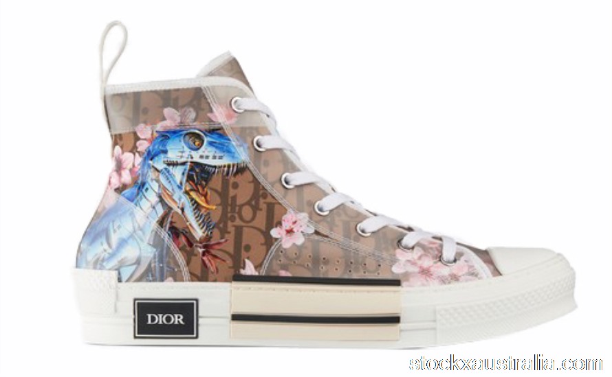 Dior B23 High Canvas Sorayama Dinosaur Brown 3SH118YNF_H061 QH