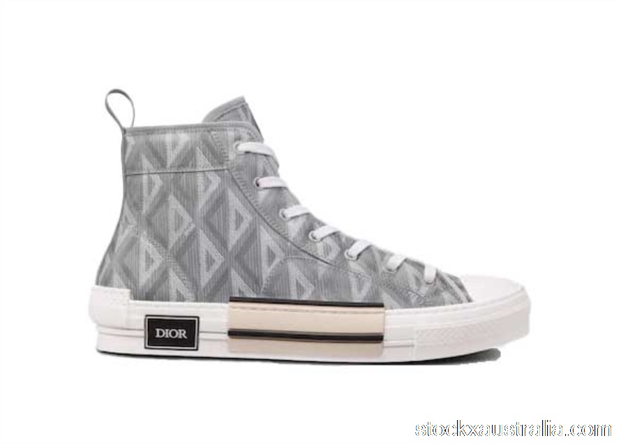 Dior B23 High Top Gray CD Diamond 3SH118ZPP_H868 QH