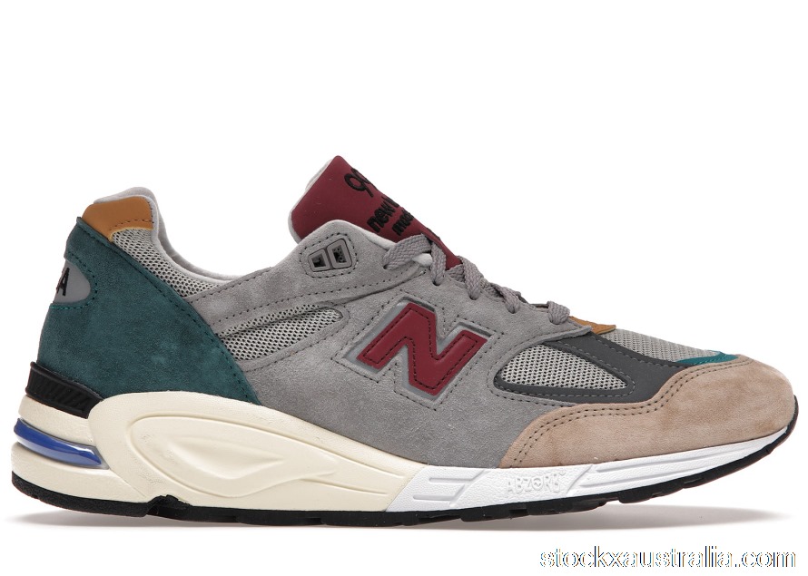 New Balance 990v2 Grey Green Maroon M990CP2 QH