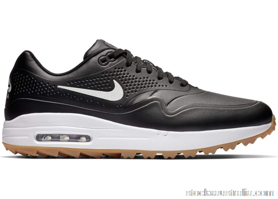 Nike Air Max 1 Golf Black Gum White Swoosh AQ0863-001WHITESWOOSH QH