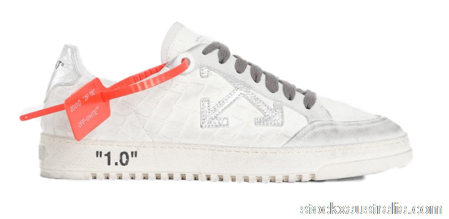 OFF-WHITE 2.0 Low Silver Crocodile FW19 OMIA042F19D680370191 QH