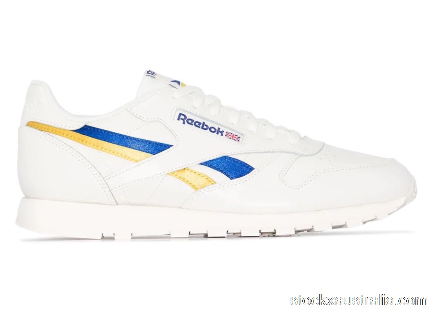 Reebok Classic Leather Cobalt Utility Yellow FV6364 QH