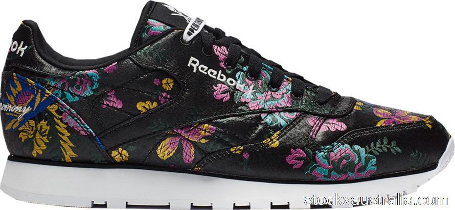 Reebok Classic Leather Opening Ceremony Floral Satin Black QH