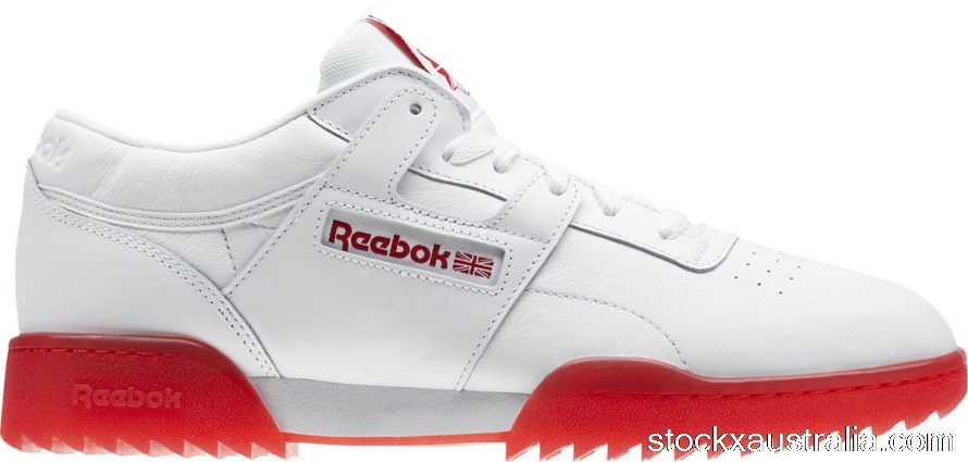 Reebok Workout Clean Ripple Ice White Red CN0643 QH