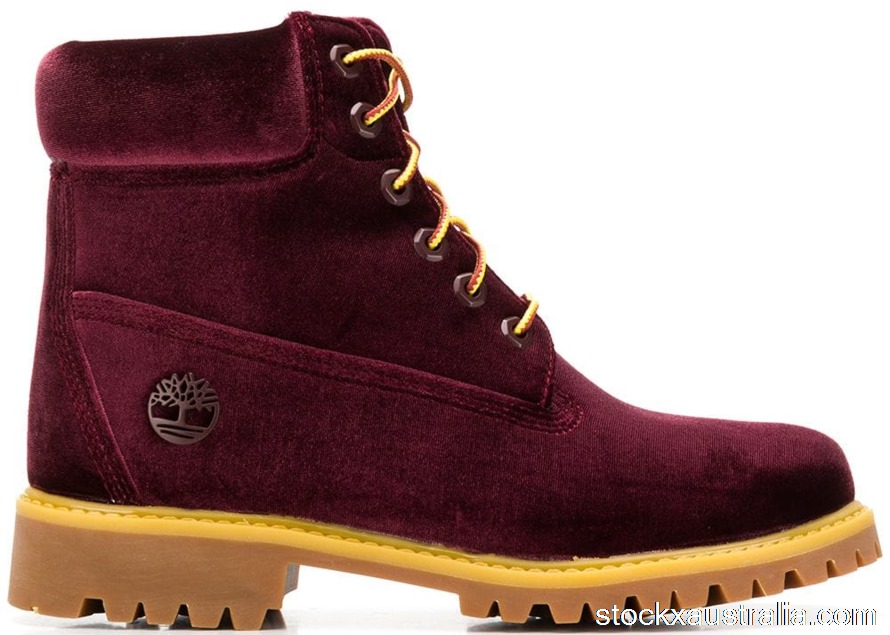 Timberland 6\" Off-White Velvet Wine (W) TB0A1U82 QH