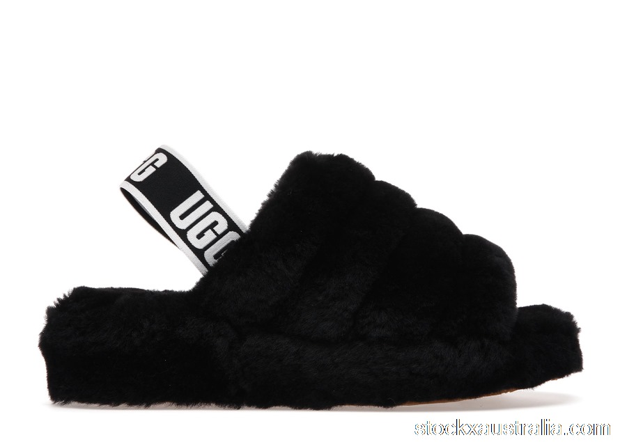 UGG Fluff Yeah Slide Black (W) 1095119-BLK QH