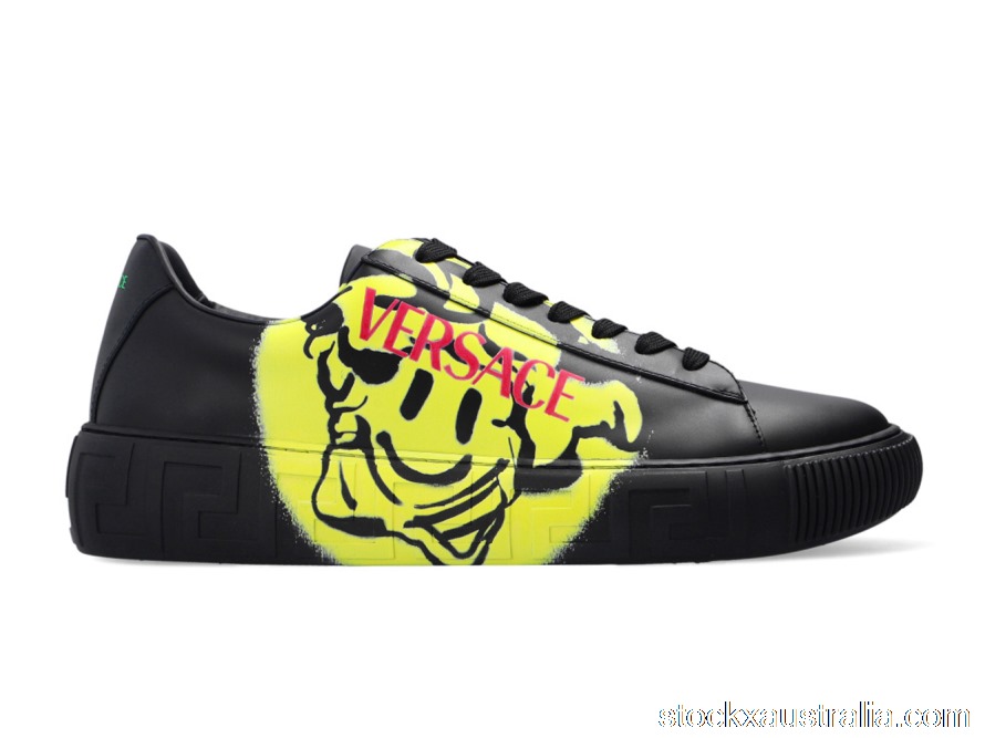 Versace Medusa Greca Low Smiling Medusa Black Green Pink DSU8404-1A01998_2B670 QH