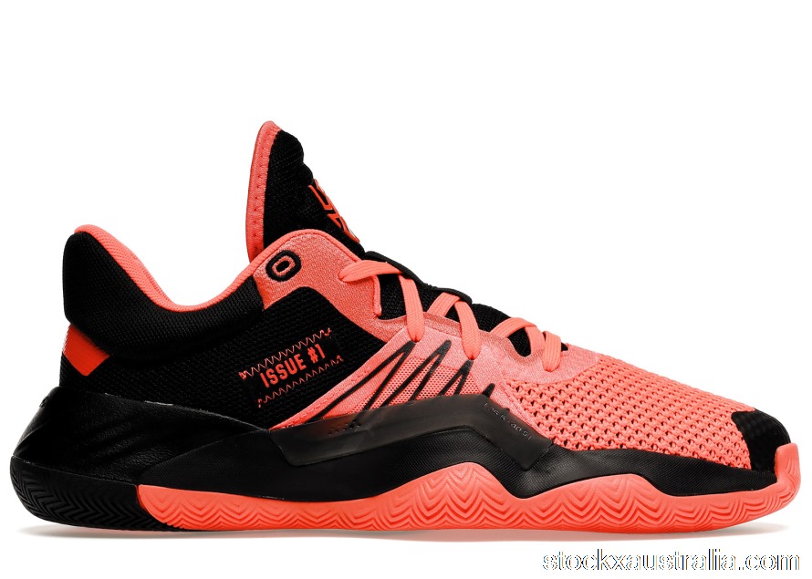 adidas D.O.N. Issue #1 Core Black Solar Red EH2133 QH