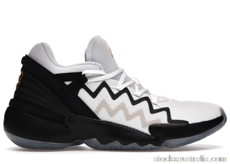 adidas D.O.N. Issue #2 White Black Gold FU7384 QH