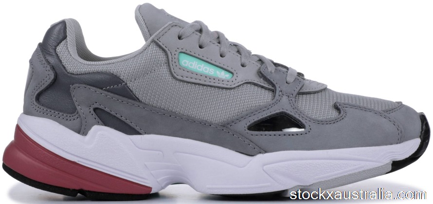 adidas Falcon Grey Maroon (W) D96698 QH