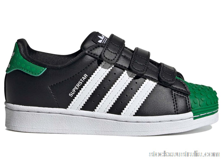 adidas Superstar LEGO Black Green White (PS) GY3325 QH
