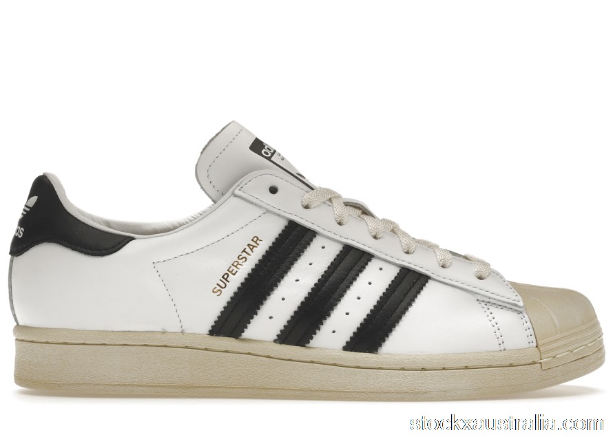 adidas Superstar White Black Aged Sole FV2831 QH