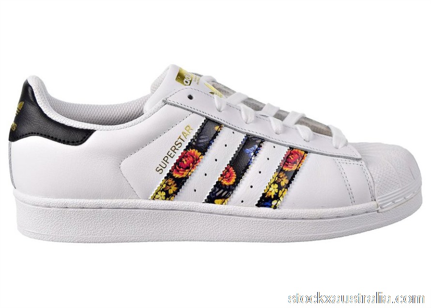 adidas Superstar White Black Foral Stripes (W) EF1480 QH