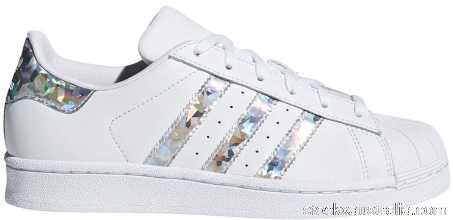 adidas Superstar White Holographic Stripes (Youth) F33889 QH