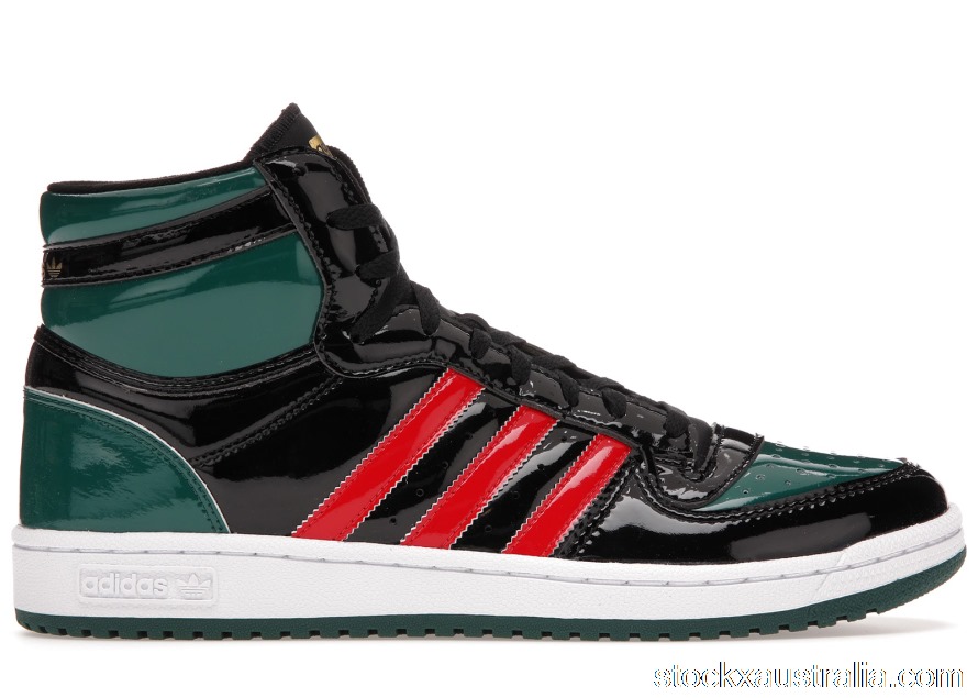 adidas Top Ten Black Green Red Patent FX7874 QH