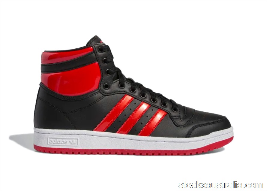 adidas Top Ten Hi Core Black Vivid Red Patent GW1615 QH