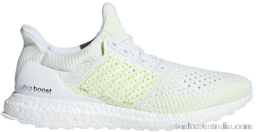 adidas Ultra Boost Clima Cloud White Shock Yellow (Youth) B43506 QH